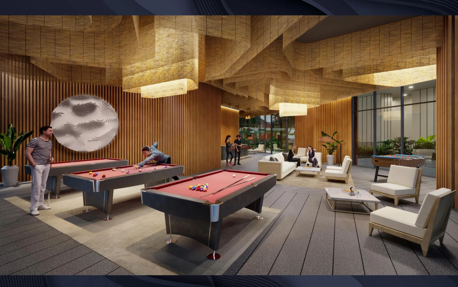 Residensi Bayu Damai games room with pool tables, artist's impression