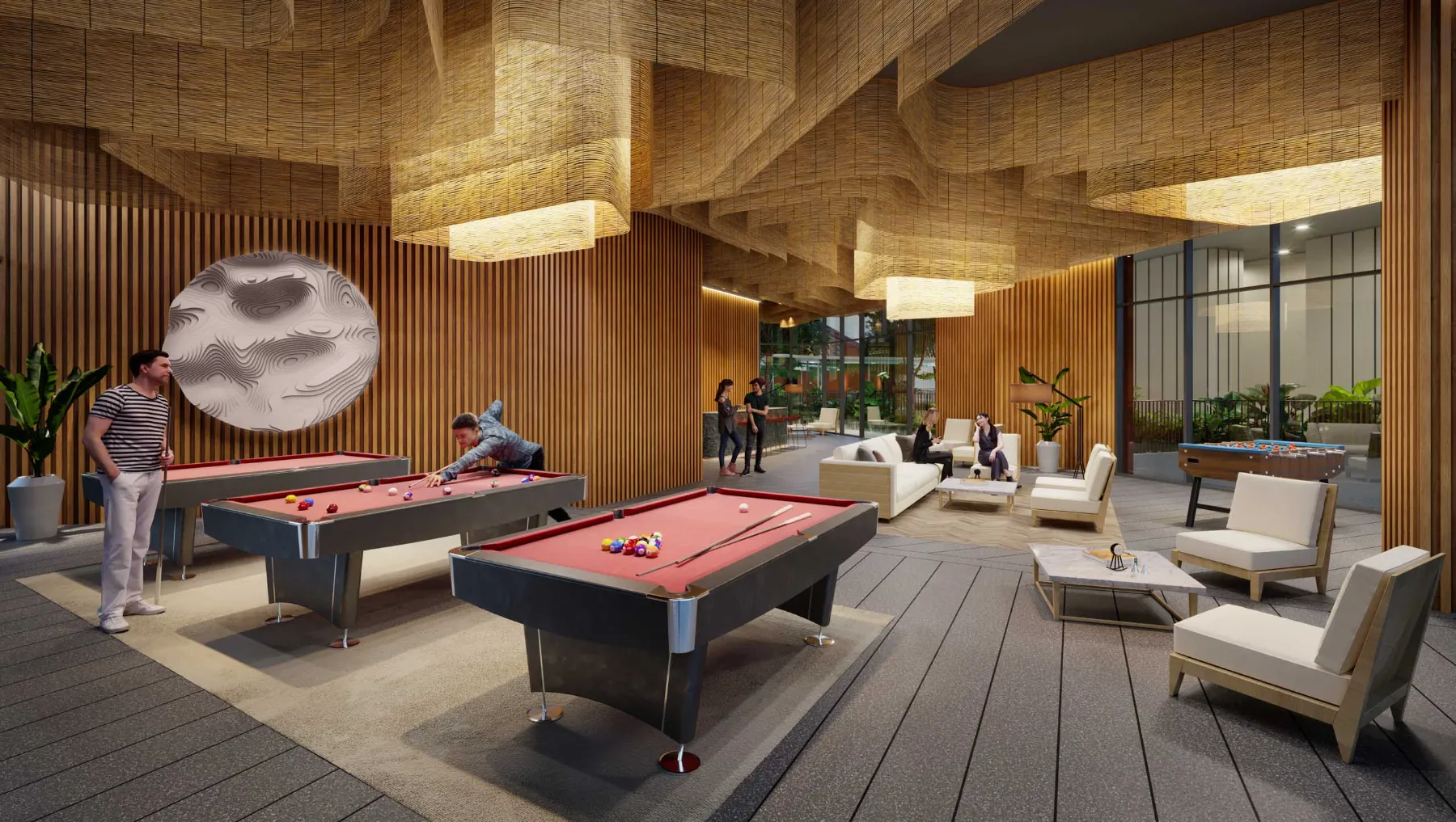 Residensi Bayu Damai games room with pool tables, artist's impression