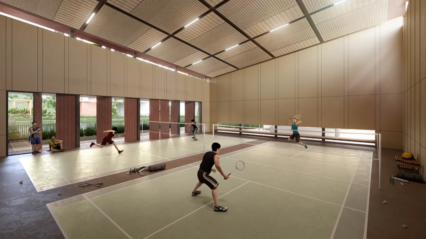 Residensi Bayu Damai multipurpose hall with a badminton court, artist's impression